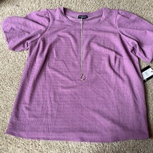 NWT I.N. Studio Lilac blouse 1X